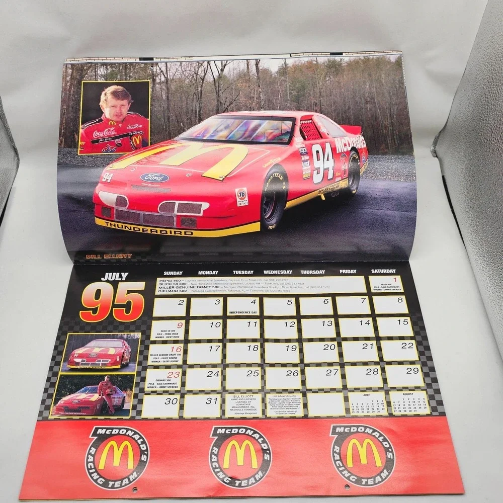 1995 Superstars of NASCAR Calendar Dale Earnhardt Gordon Championship Foldout